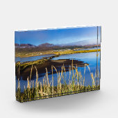 Sicht auf Saudarkrokur und Skagafjordur, Island Fotoblock (Links)