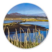 Sicht auf Saudarkrokur und Skagafjordur, Island Keramikknauf (Vorderseite)