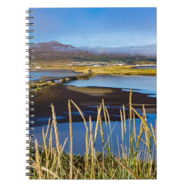 Sicht auf Saudarkrokur und Skagafjordur, Island Notizblock