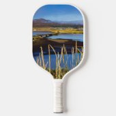 Sicht auf Saudarkrokur und Skagafjordur, Island Pickleball Schläger (Vorderseite)