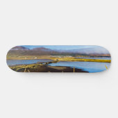 Sicht auf Saudarkrokur und Skagafjordur, Island Skateboard (Horizontal)