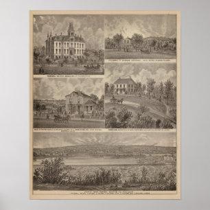 Sicht auf Sauk Rapids, Minnesota Poster