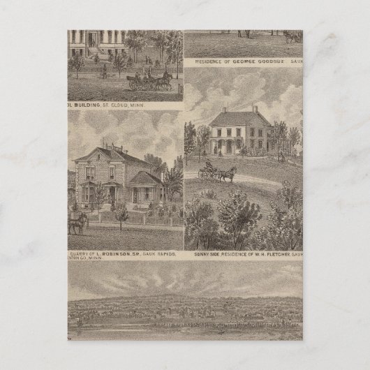 Sicht auf Sauk Rapids, Minnesota Postkarte (Vorderseite)