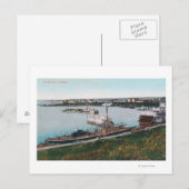 Sicht auf Schiffe im DockSt. Michael, AK Postkarte (Vorne/Hinten)