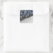 Sicht auf Segler Quadratischer Aufkleber (Tasche)