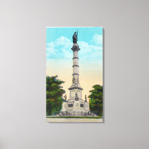 Sicht auf Soldaten und Seeleute Leinwanddruck