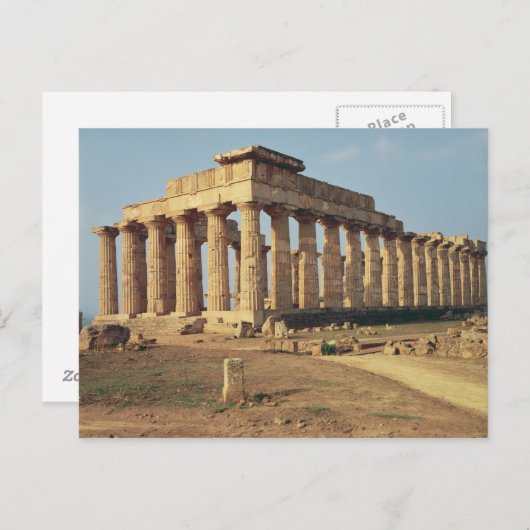 Sicht auf Tempel E, c.490-480 v. Chr. Postkarte (Vorne/Hinten)
