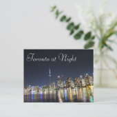 Sicht auf Toronto in der Nacht Postkarte (Stehend Vorderseite)