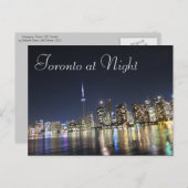 Sicht auf Toronto in der Nacht Postkarte (Vorne/Hinten)