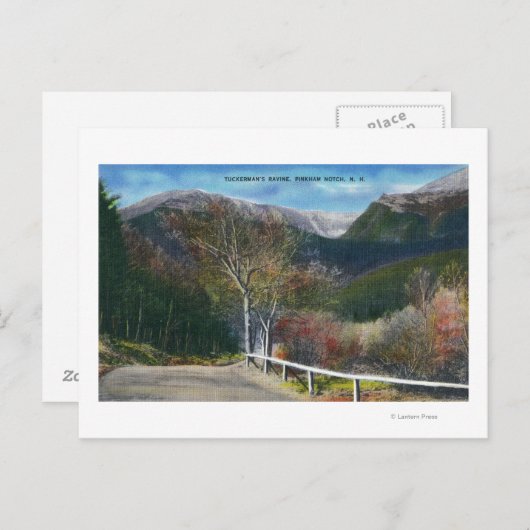 Sicht auf Tuckermans Ravine Postkarte (Vorne/Hinten)