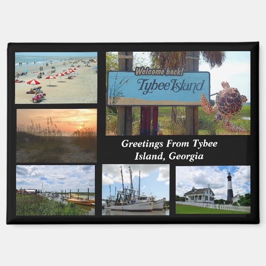 Sicht auf Tybee Island, Georgien Magnet (Vorderseite)