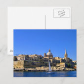 Sicht auf Valletta, Malta Postkarte (Vorne/Hinten)