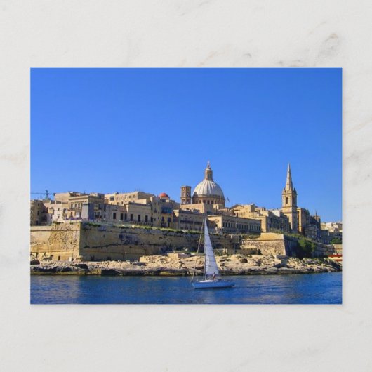 Sicht auf Valletta, Malta Postkarte (Vorderseite)