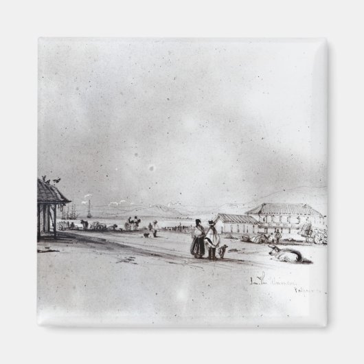 Sicht auf Valparaiso, 1834 Magnet (Vorne)