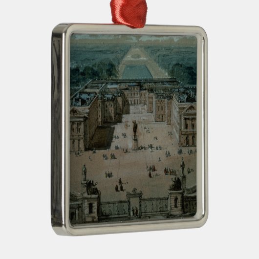 Sicht auf Versailles Silbernes Ornament (Rechts)