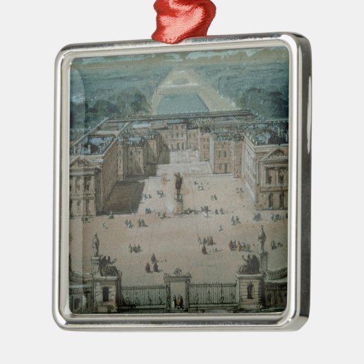 Sicht auf Versailles Silbernes Ornament (Links)