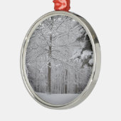 Sicht auf Wälder Silbernes Ornament (Links)