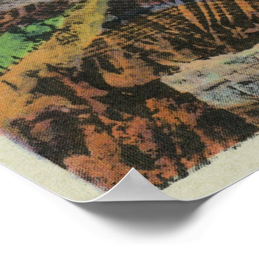 Sicht auf Zedernausbrüche Poster (Ecke)