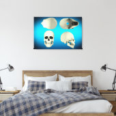 Sicht des menschlichen Schädels von verschiedenen Leinwanddruck (Insitu (Schlafzimmer))