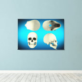 Sicht des menschlichen Schädels von verschiedenen  Leinwanddruck (Insitu (Holzboden))