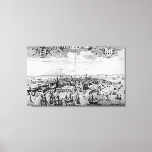 Sicht von Kopenhagen Leinwanddruck (Vorderseite)