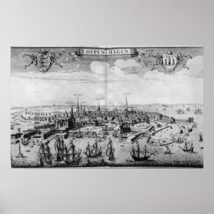 Sicht von Kopenhagen Poster
