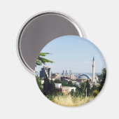 Sicht von Skopje Magnet (Vorderseite/Rückseite)