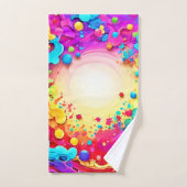 Sichtbare Abstrakte Farbexplosion Art Badhandtuch Set (Handtuch)