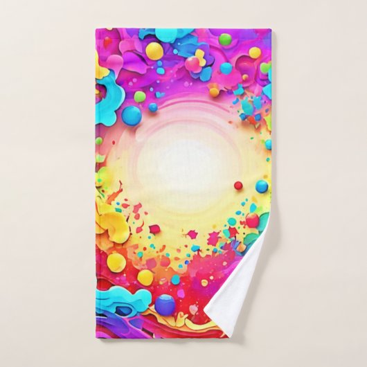 Sichtbare Abstrakte Farbexplosion Art Badhandtuch Set (Handtuch)