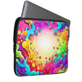 Sichtbare Abstrakte Farbexplosion Art Laptopschutzhülle (Vorne Rechts)