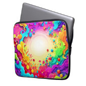 Sichtbare Abstrakte Farbexplosion Art Laptopschutzhülle (Vorderseite Links)