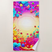 Sichtbare Abstrakte Farbexplosion Art Strandtuch (Vorderseite)