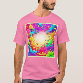 Sichtbare Abstrakte Farbexplosion Art T-Shirt (Vorderseite)