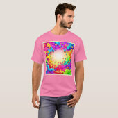 Sichtbare Abstrakte Farbexplosion Art T-Shirt (Vorne ganz)