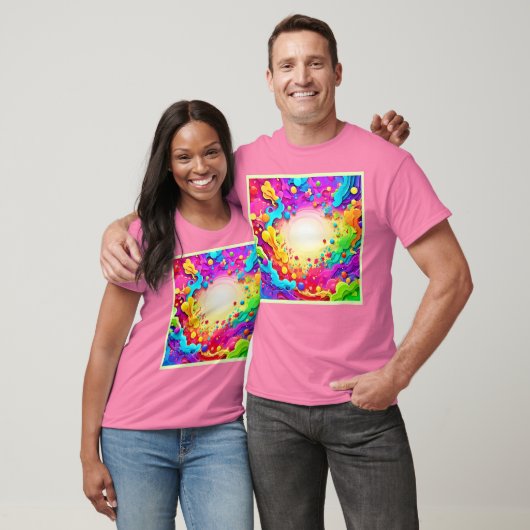 Sichtbare Abstrakte Farbexplosion Art T-Shirt (Unisex)