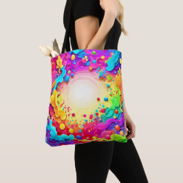 Sichtbare Abstrakte Farbexplosion Art Tasche