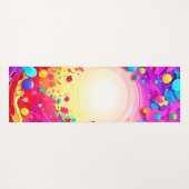 Sichtbare Abstrakte Farbexplosion Art Yogamatte (Rückseite (Horizontal))