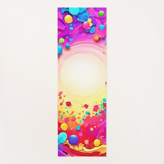 Sichtbare Abstrakte Farbexplosion Art Yogamatte (Vorderseite)