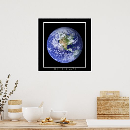 Sichtbare Erde: Der blaue Marmor Poster (Küche)