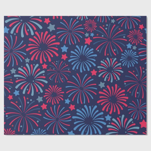 Sichtbare Fireworks-Anzeige Geschenkpapier (Flach)