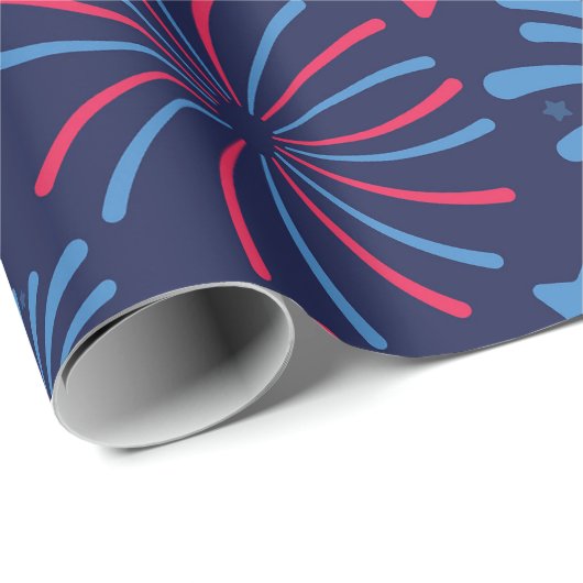 Sichtbare Fireworks-Anzeige Geschenkpapier (Rolleneckpunkt)