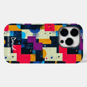 Sichtbare geometrische Blöcke mit benutzerdefinier Case-Mate iPhone Hülle (Rückseite (Horizontal))