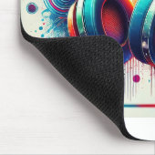 Sichtbare künstlerische Kopfhörer Mousepad (Ecke)