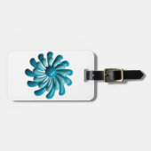 Sichtbare MOD Atomic Daisy - MidCentury Modern Gepäckanhänger (Vorderseite horizontal)