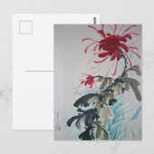 Sichtbare rote Blume Postkarte (Vorne/Hinten)