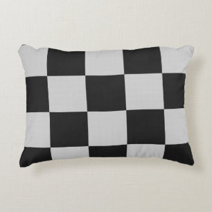 Sichtbare Schwarz-Weiß-Quadrate oder CUSTOM-FARBE Dekokissen