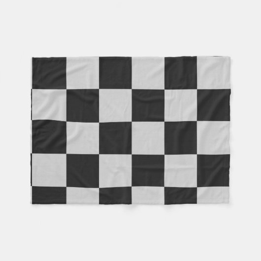 Sichtbare Schwarz-Weiß-Quadrate oder CUSTOM-FARBE Fleecedecke (Vorderseite (Horizontal))
