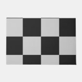 Sichtbare Schwarz-Weiß-Quadrate oder CUSTOM-FARBE Fußmatte (Vorderseite)