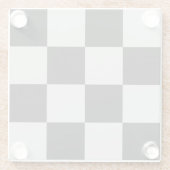 Sichtbare Schwarz-Weiß-Quadrate oder CUSTOM-FARBE Glasuntersetzer (Rückseite)