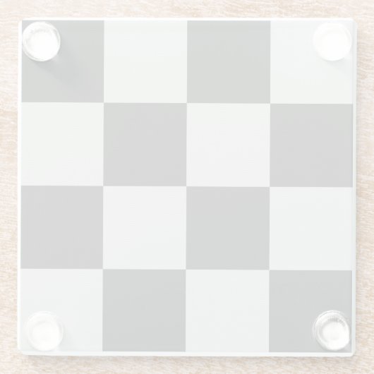 Sichtbare Schwarz-Weiß-Quadrate oder CUSTOM-FARBE Glasuntersetzer (Rückseite)